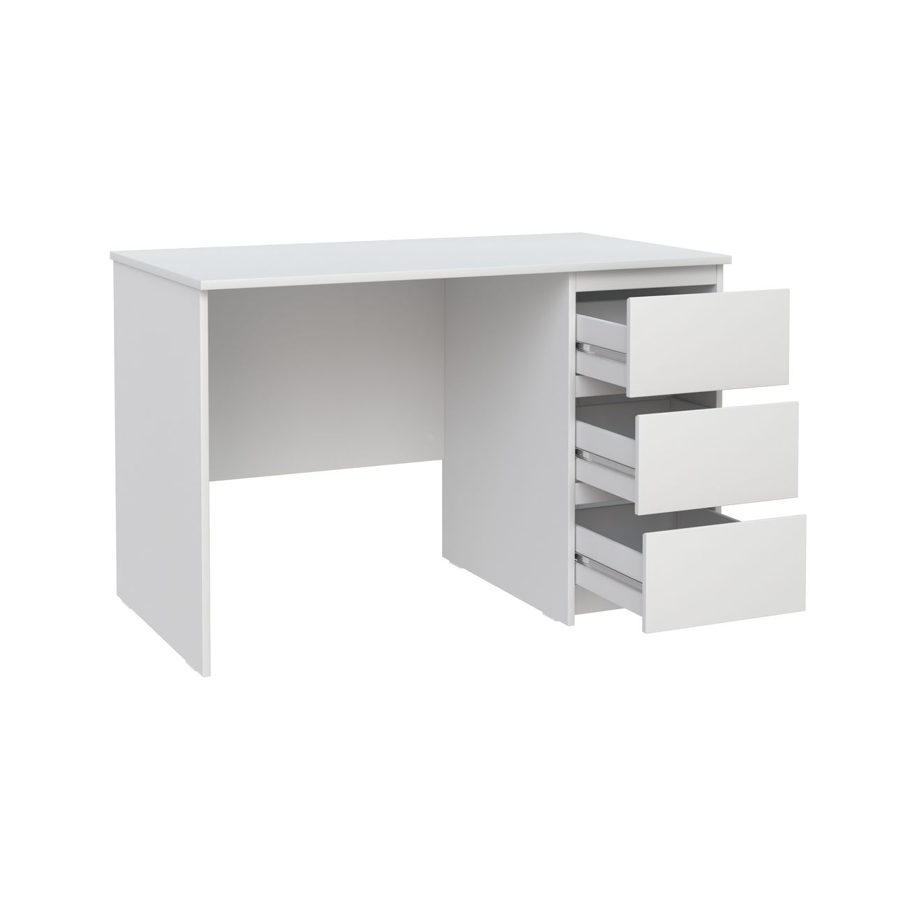 Стол письменный Гуд Лакк Кастор 3 ящика 116х65 см белый