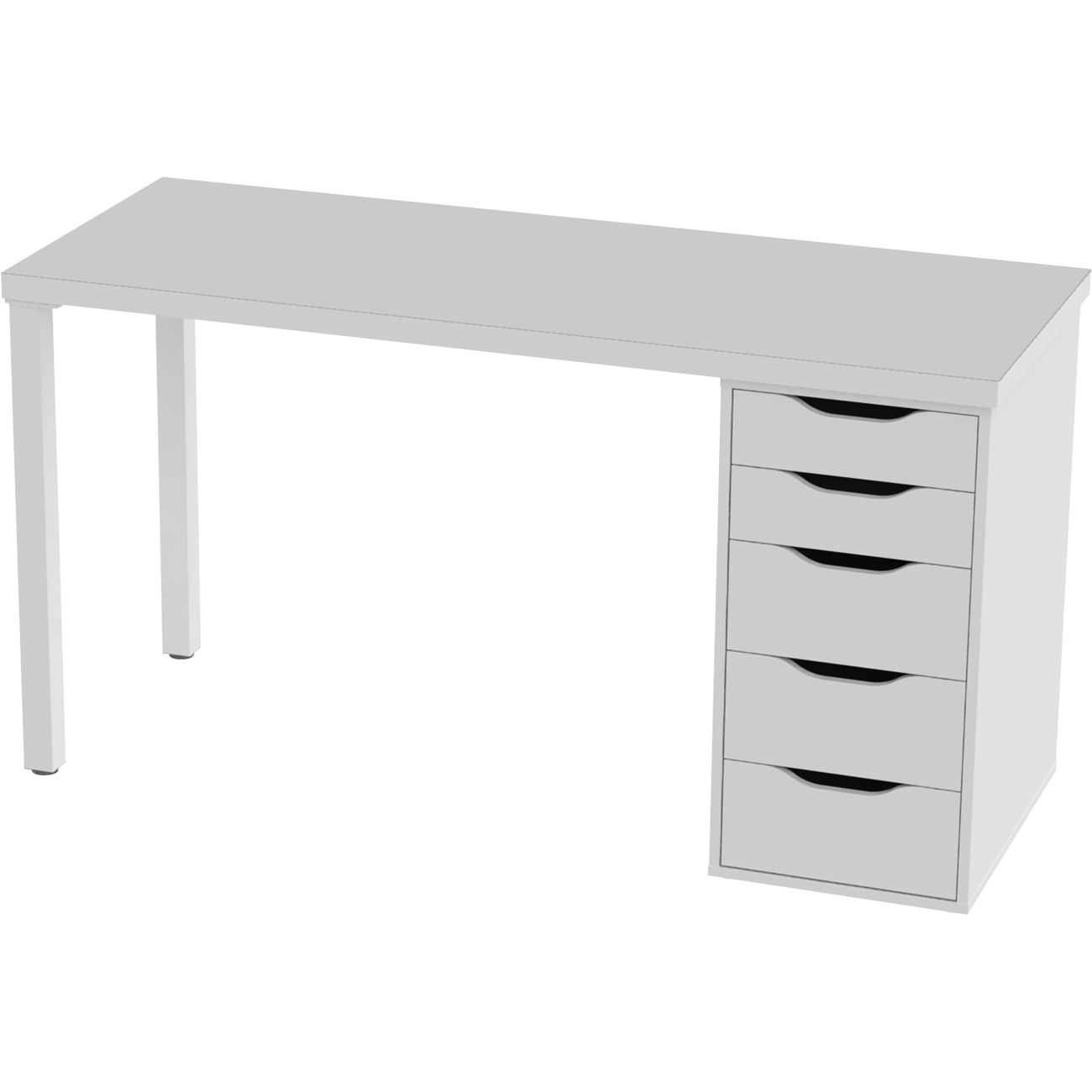 Стол письменный Гуд Лакк Ингар 2/5Т 140x75x55 белый