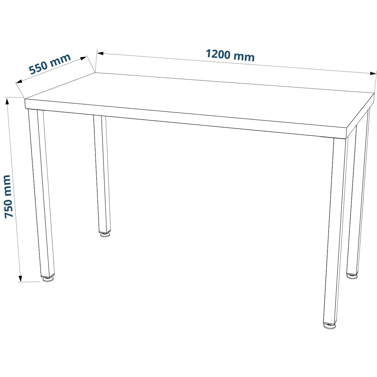 Стол письменный Гуд Лакк Ингар 1/ТТ 120x75x55 дуб беленый/белый