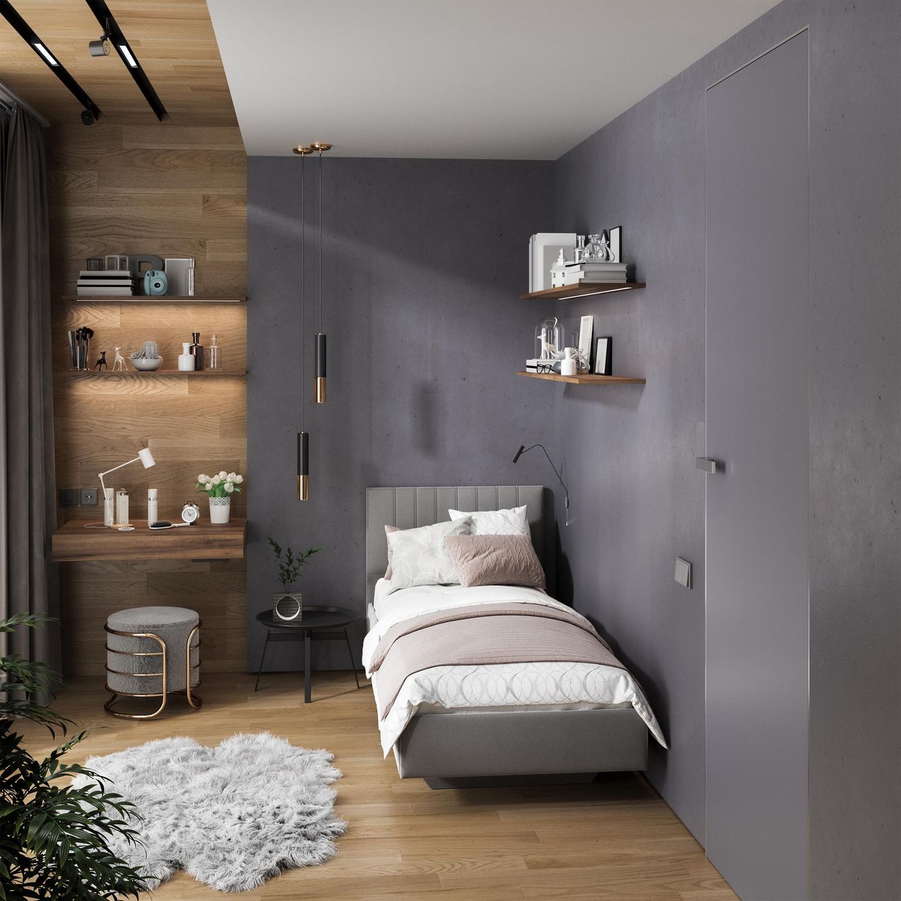 Кровать подростковая Трия Глория ultra smoke 263355