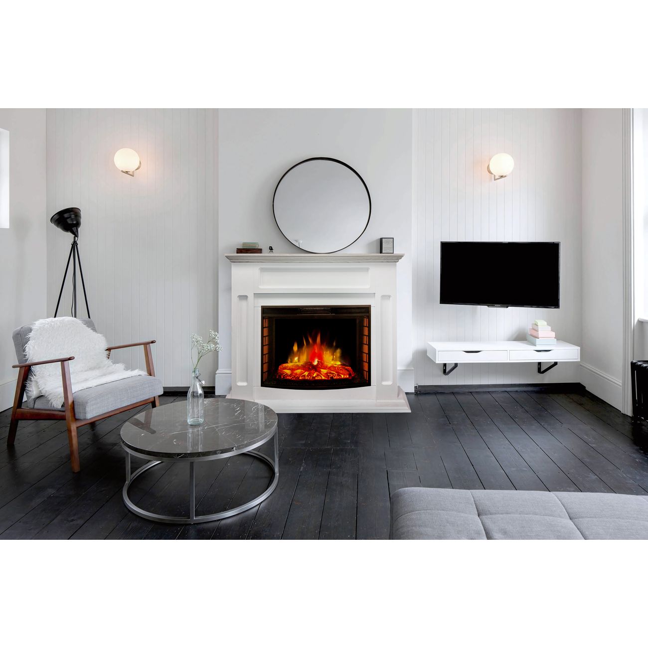 Камин электрический RealFlame BARI 25.5 WTM-F511 + EVRIKA 25.5