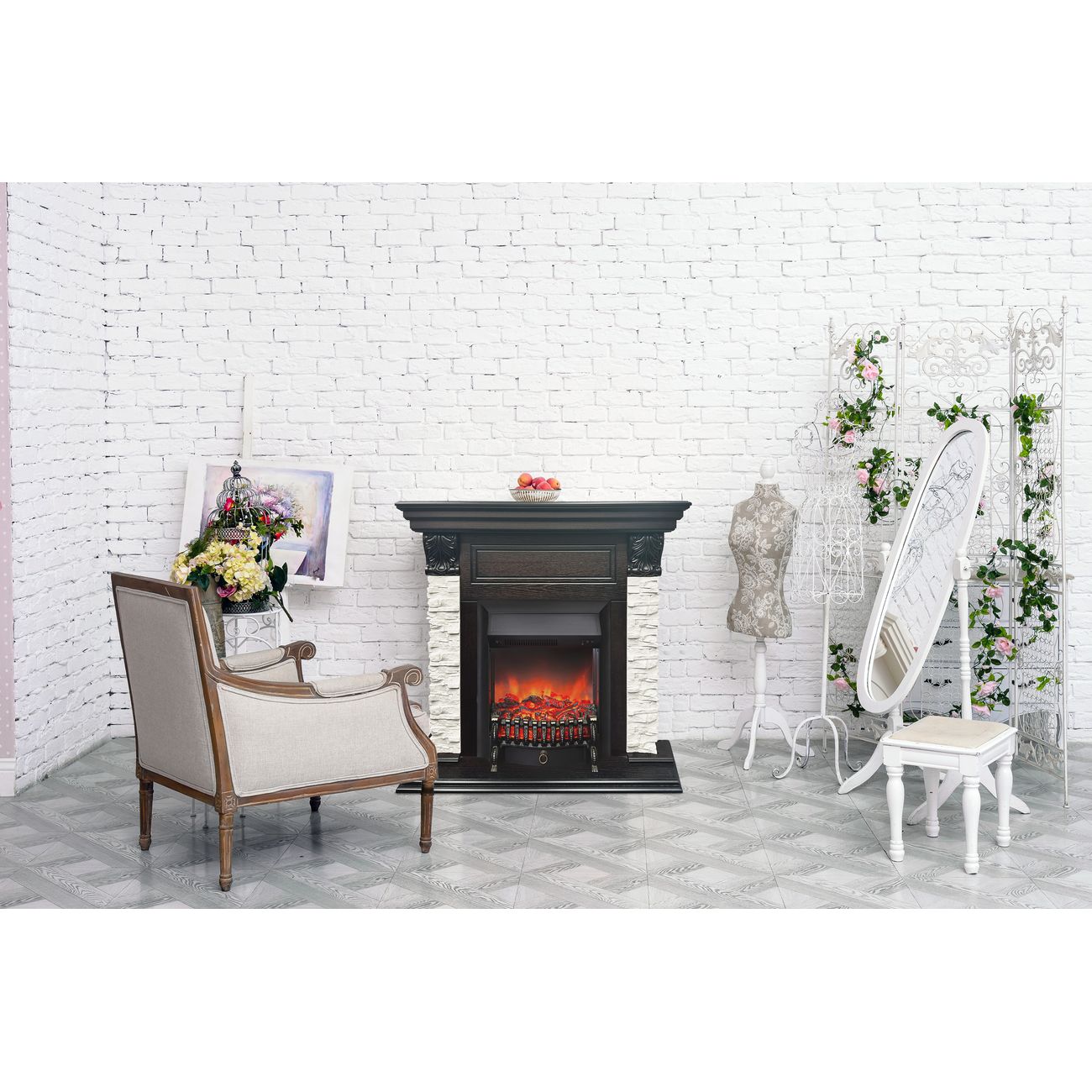 Камин электрический RealFlame BILBAO STD/EUG AO-215 + FOBOS LUX