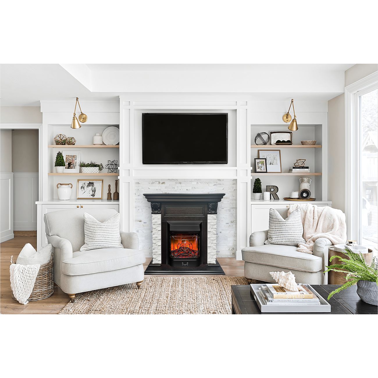 Камин электрический RealFlame BILBAO STD/EUG AO-215 + MAJESTIC LUX