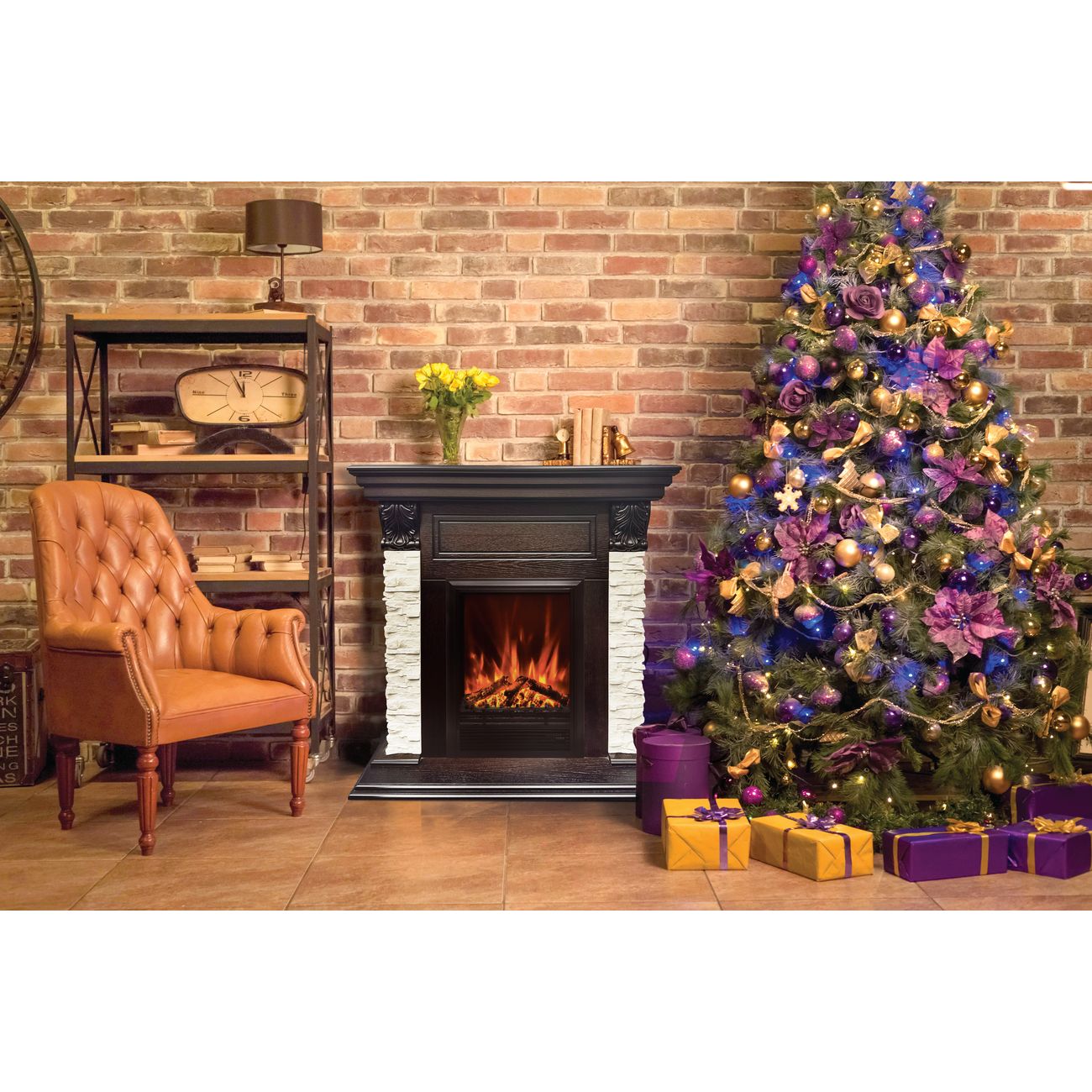 Камин электрический RealFlame BILBAO STD AO-215 + EUGENE-S