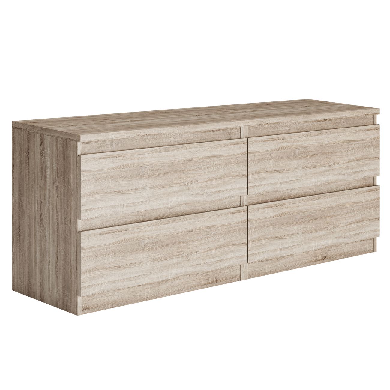 Тумба под телевизор Гуд Лакк КАСТОР 4 ящика, дуб сонома