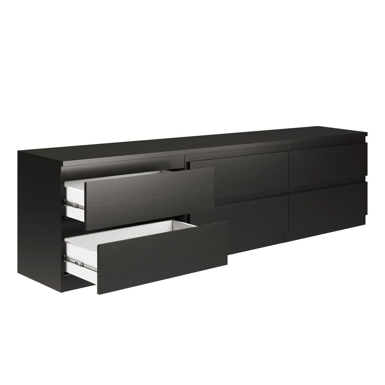 Тумба под телевизор Гуд Лакк Кастор 6 ящиков, дуб венге