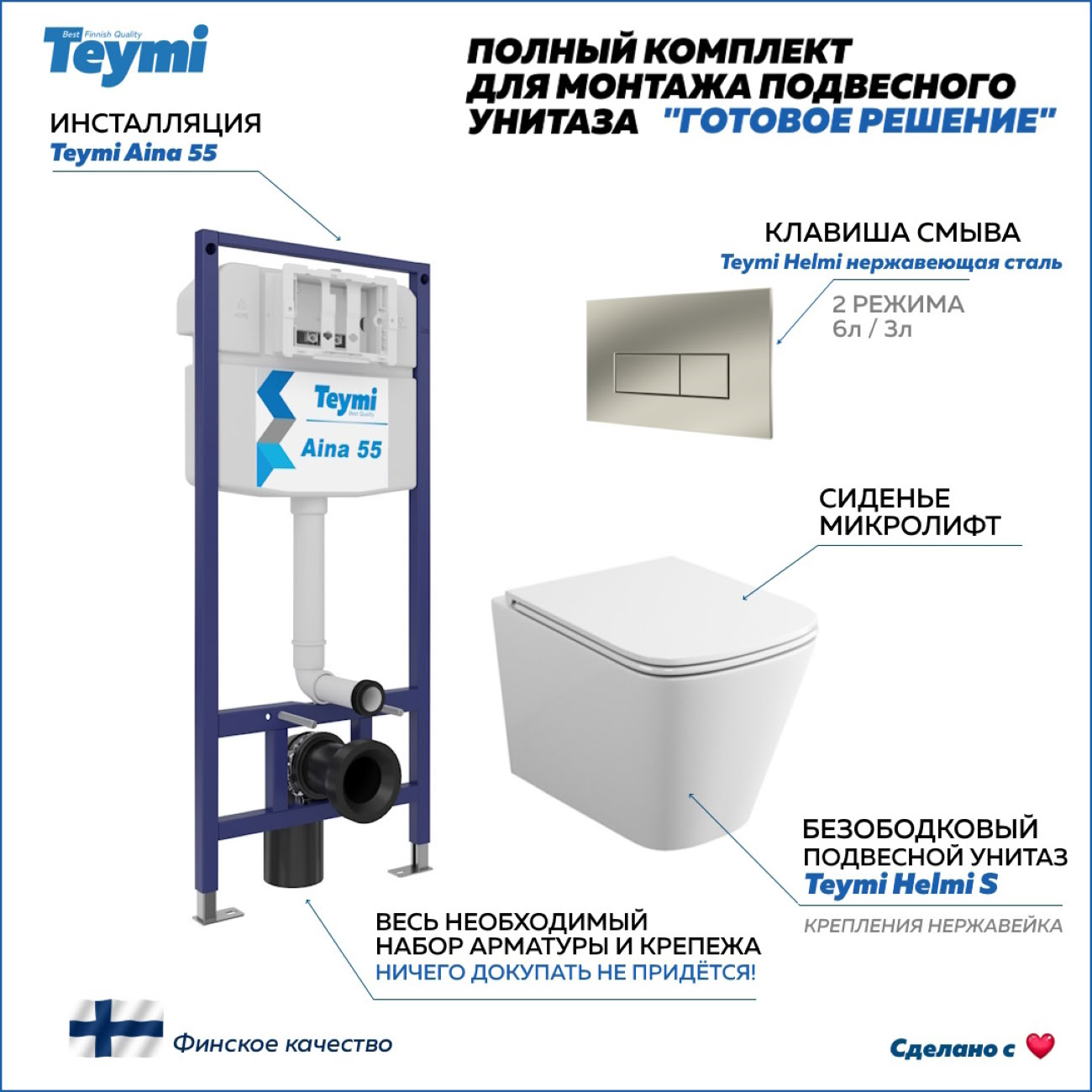 Унитаз Teymi T70035/T70204/T40302 фото