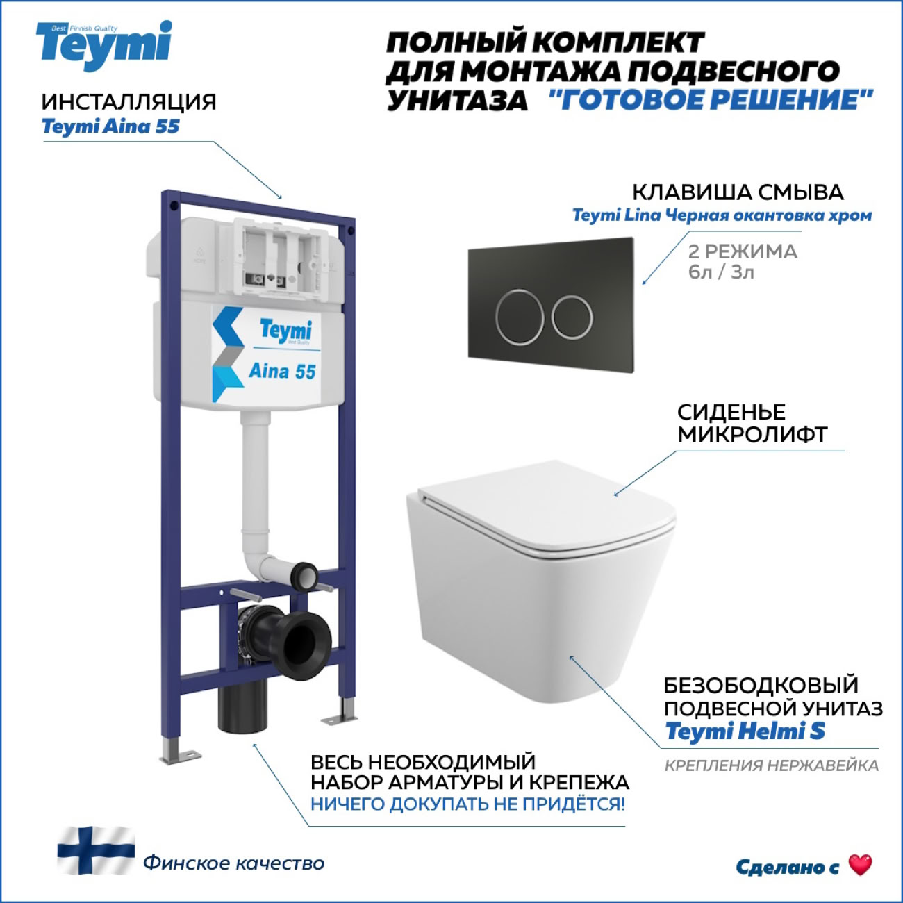 Унитаз Teymi T70035/T70105/T40302 фото