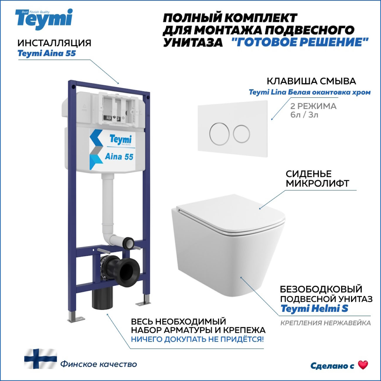 Унитаз Teymi T70035/T70106/T40302 фото