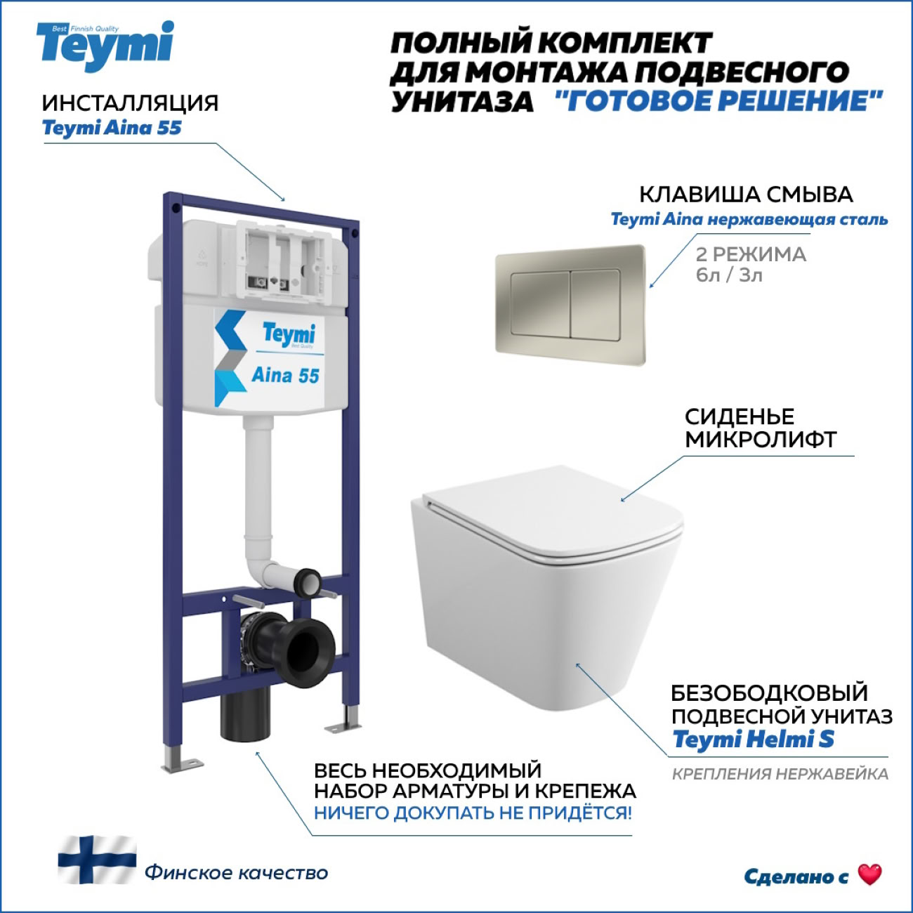 Унитаз Teymi T70035/T70014/T40302