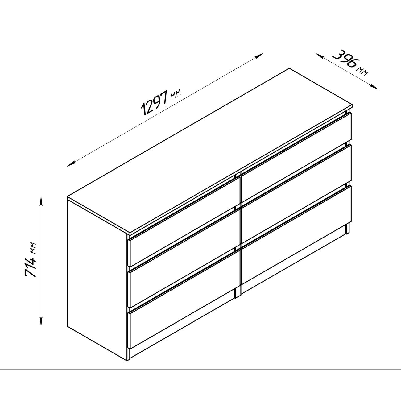 Комод бельевой Гуд Лакк 2.03.02.080.1