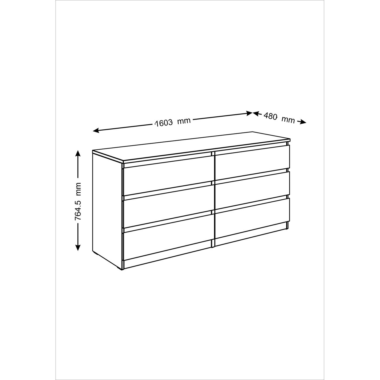 Комод бельевой Гуд Лакк 2.05.02.060.3
