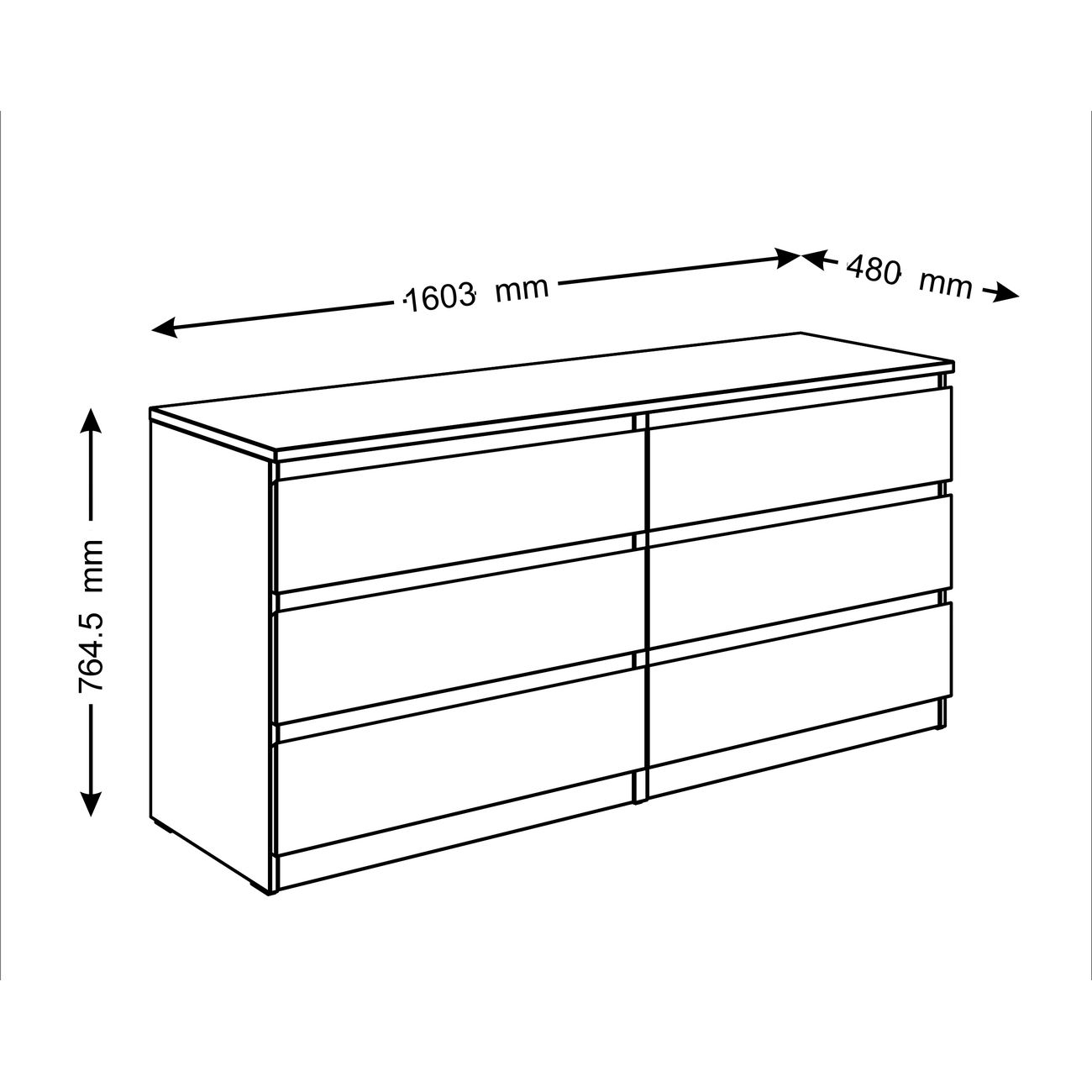 Комод бельевой Гуд Лакк 2.05.02.060.5