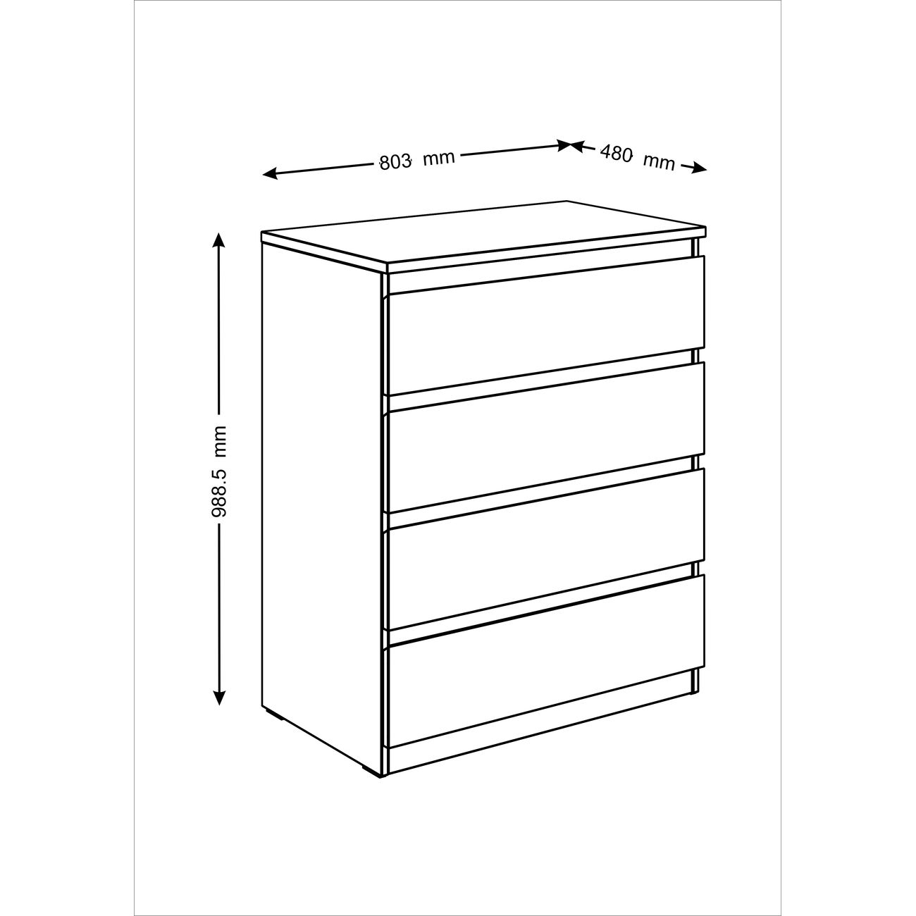 Комод бельевой Гуд Лакк 2.05.02.070.3