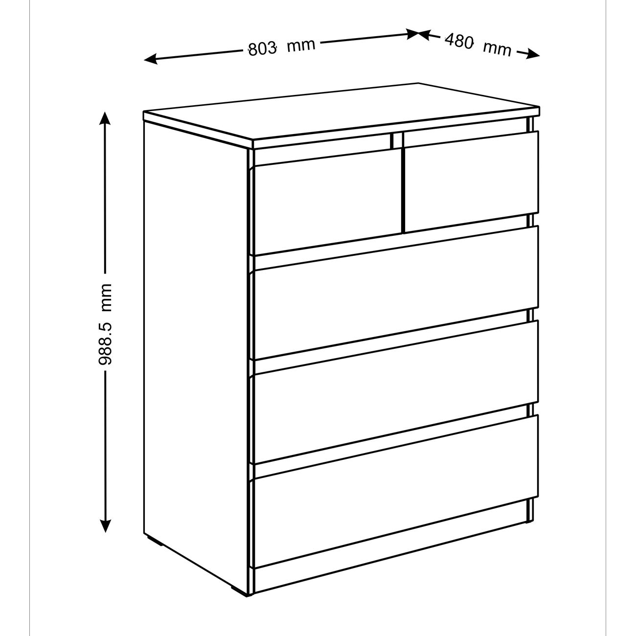 Комод бельевой Гуд Лакк 2.05.02.080.3
