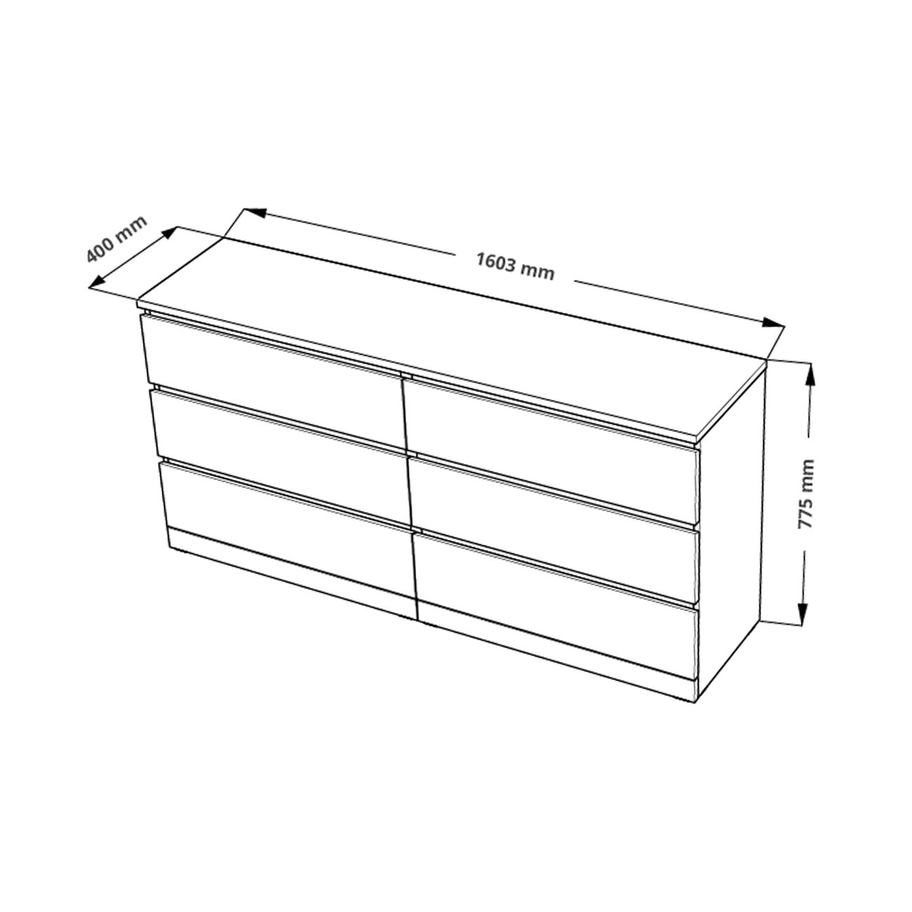 Комод бельевой Гуд Лакк S00302
