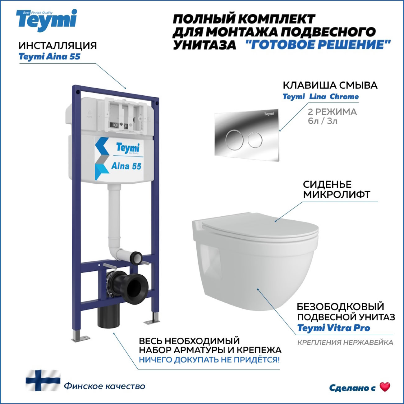 Унитаз Teymi F13754 фото
