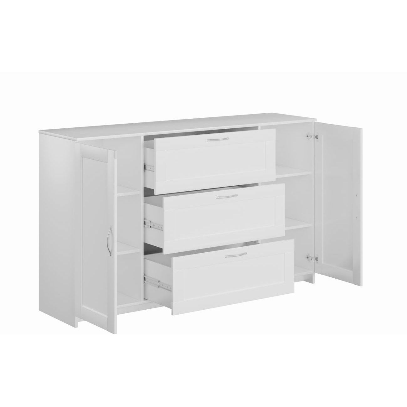 Тумба Гуд Лакк СИРИУС 2 двери и 3 ящика 156х95, белый