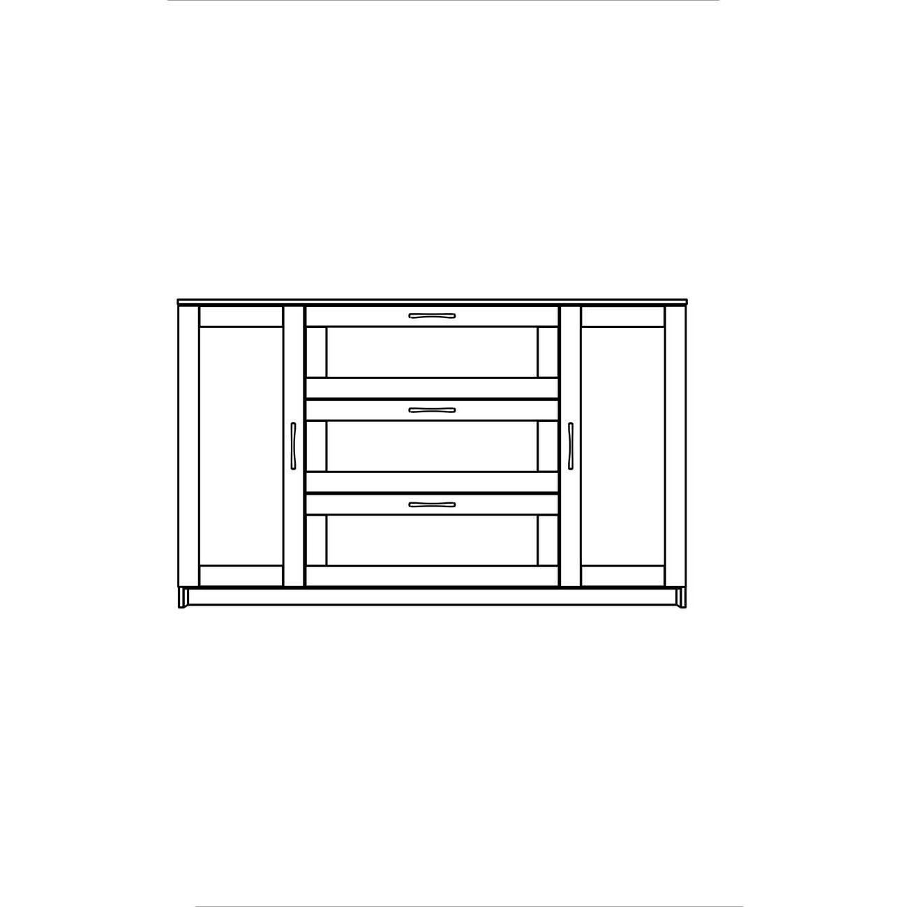 Тумба Гуд Лакк СИРИУС 2 двери и 3 ящика 156х95, белый