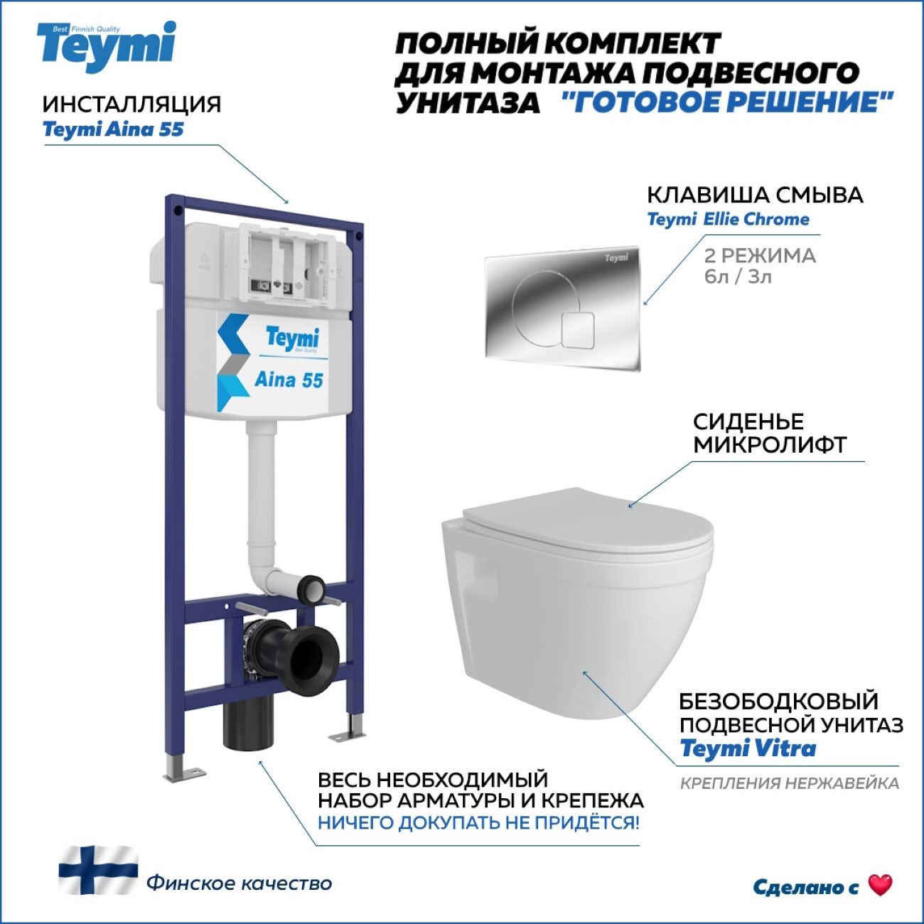 Унитаз Teymi F13786