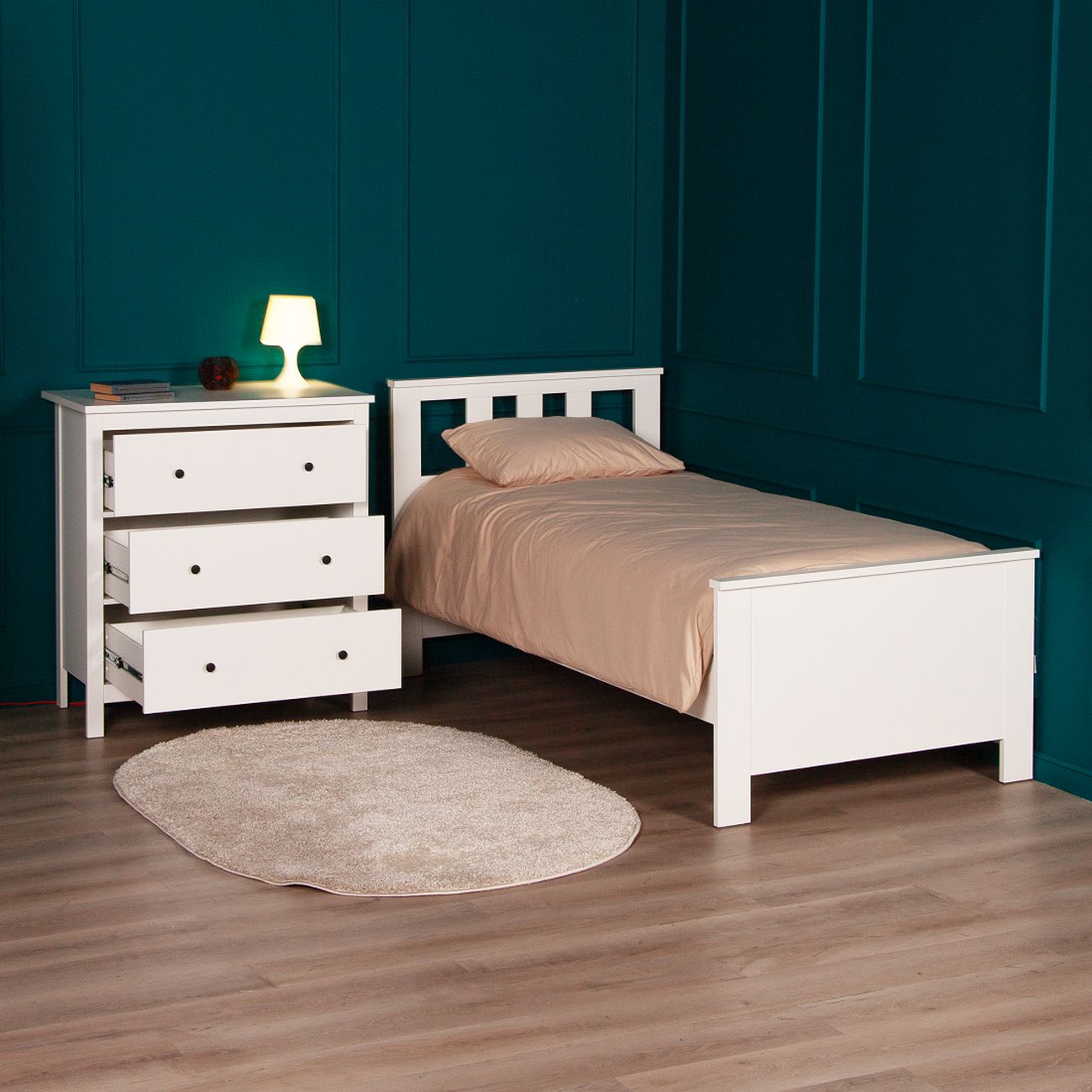 Комод Гуд Лакк САГА 3 ящика, белый