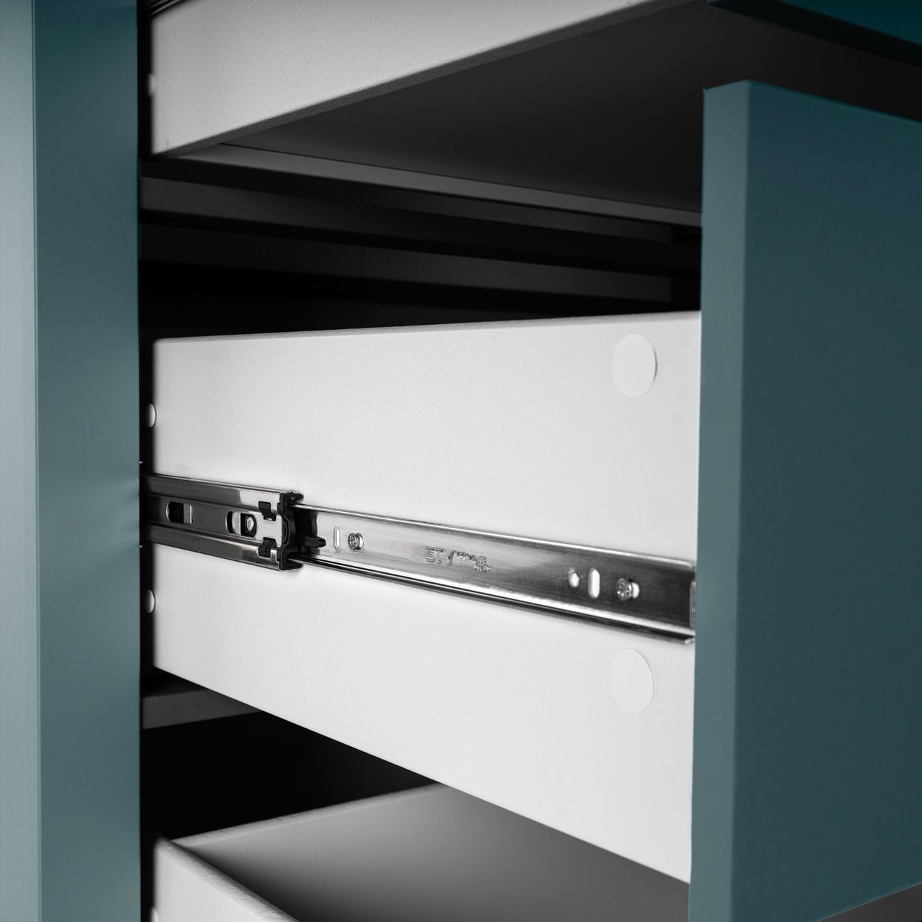 Комод бельевой Гуд Лакк САГА 3 ящика, темно-бирюзовый