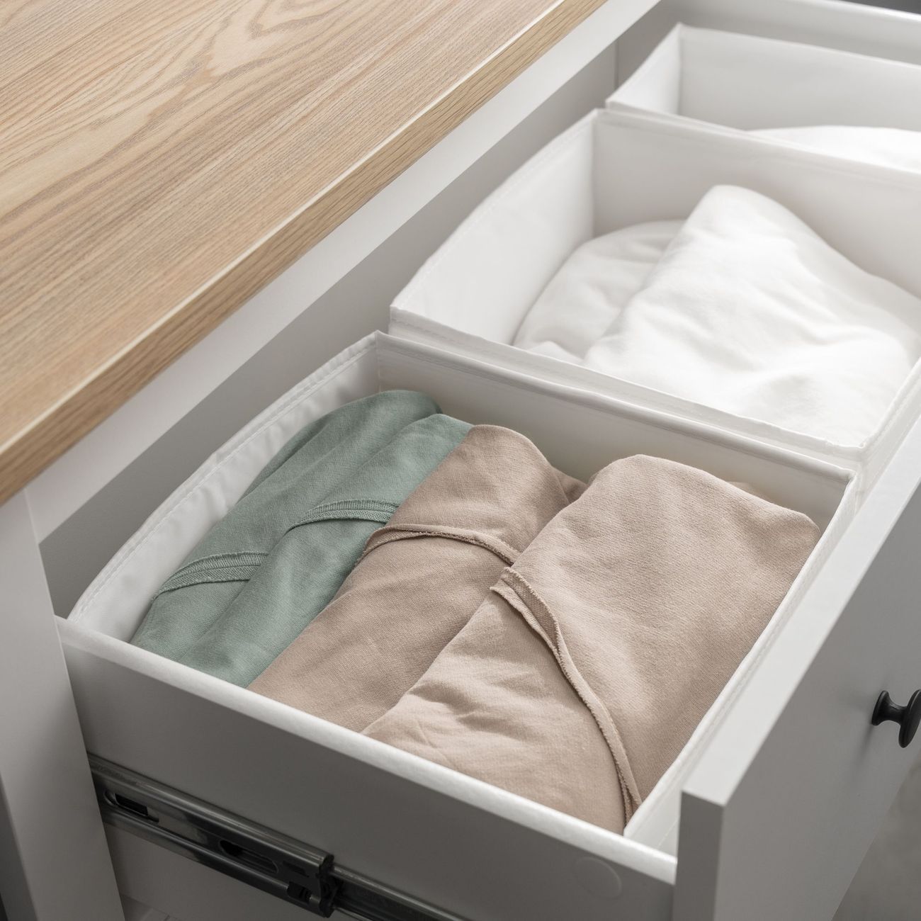 Комод Гуд Лакк САГА 3 ящика, белый/ясень