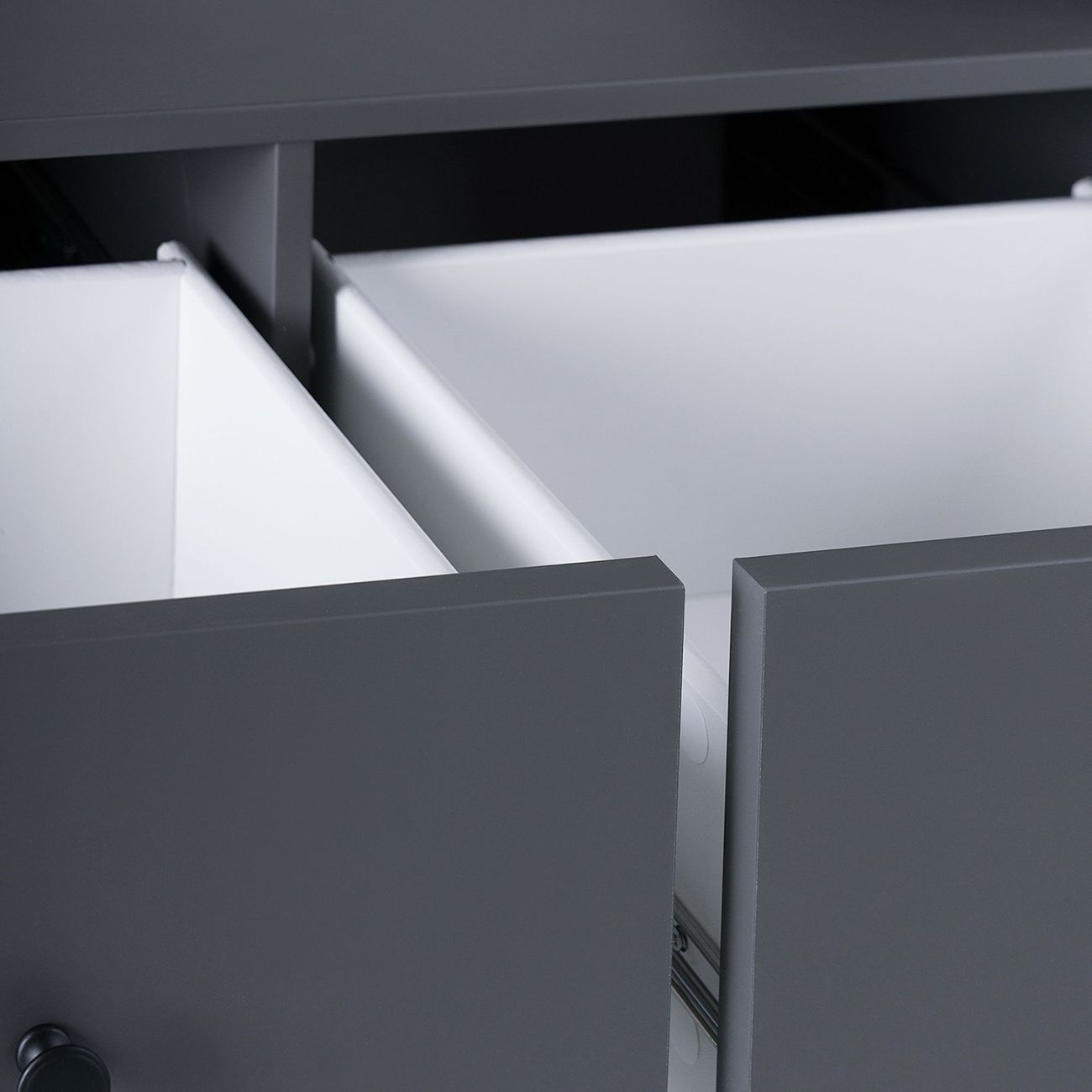 Тумба под телевизор Гуд Лакк САГА 2 ящика, серый