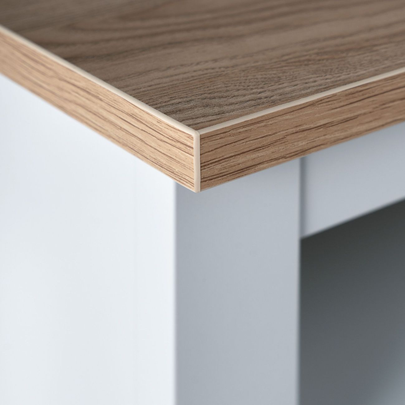 Тумба под телевизор Гуд Лакк САГА 3 ящика, белый/ясень