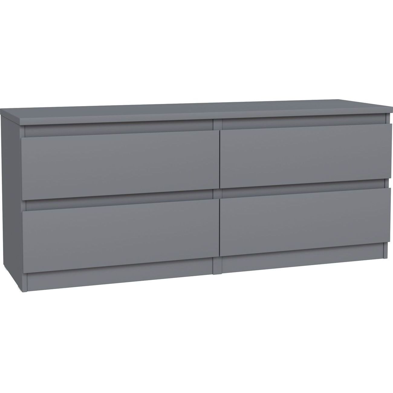 Тумба под телевизор Гуд Лакк КАСТОР 4 ящика, серый фото