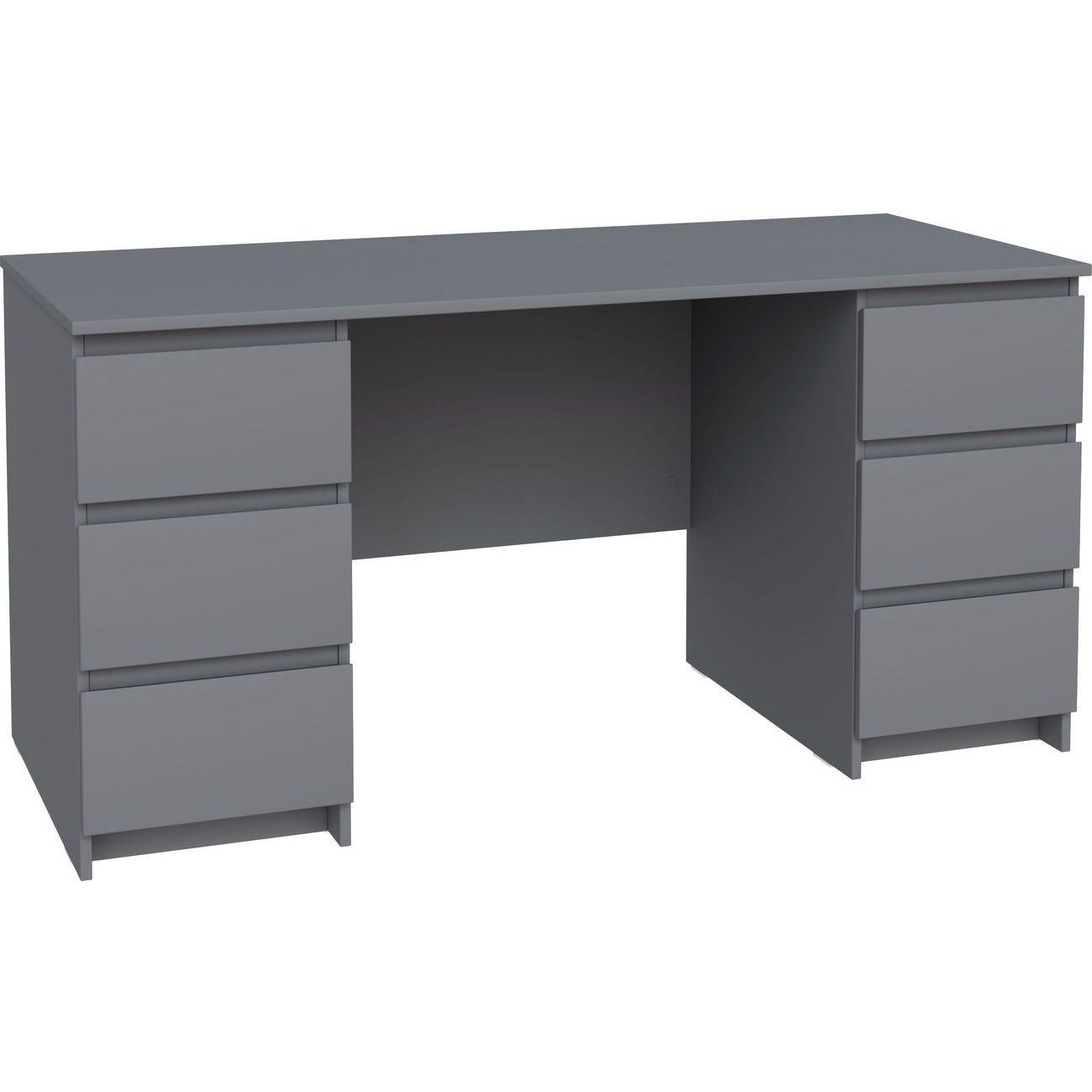 Стол письменный Гуд Лакк КАСТОР 6 ящиков 151х65, серый