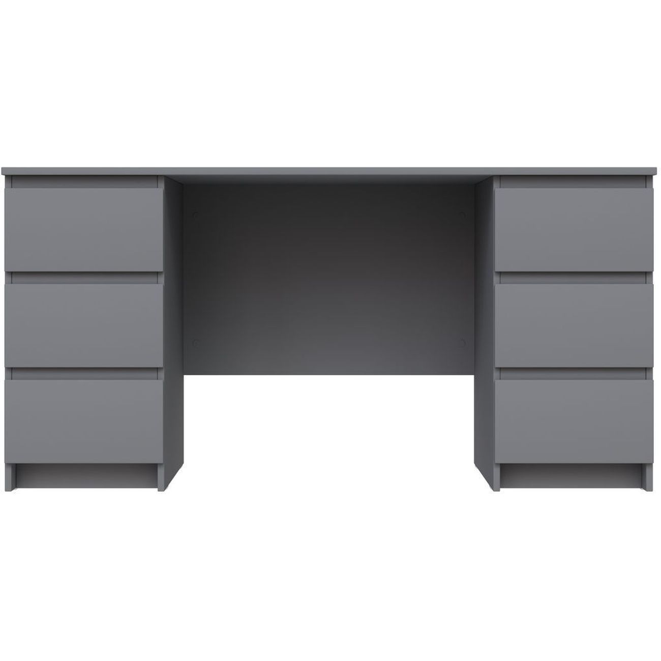 Стол письменный Гуд Лакк КАСТОР 6 ящиков 151х65, серый