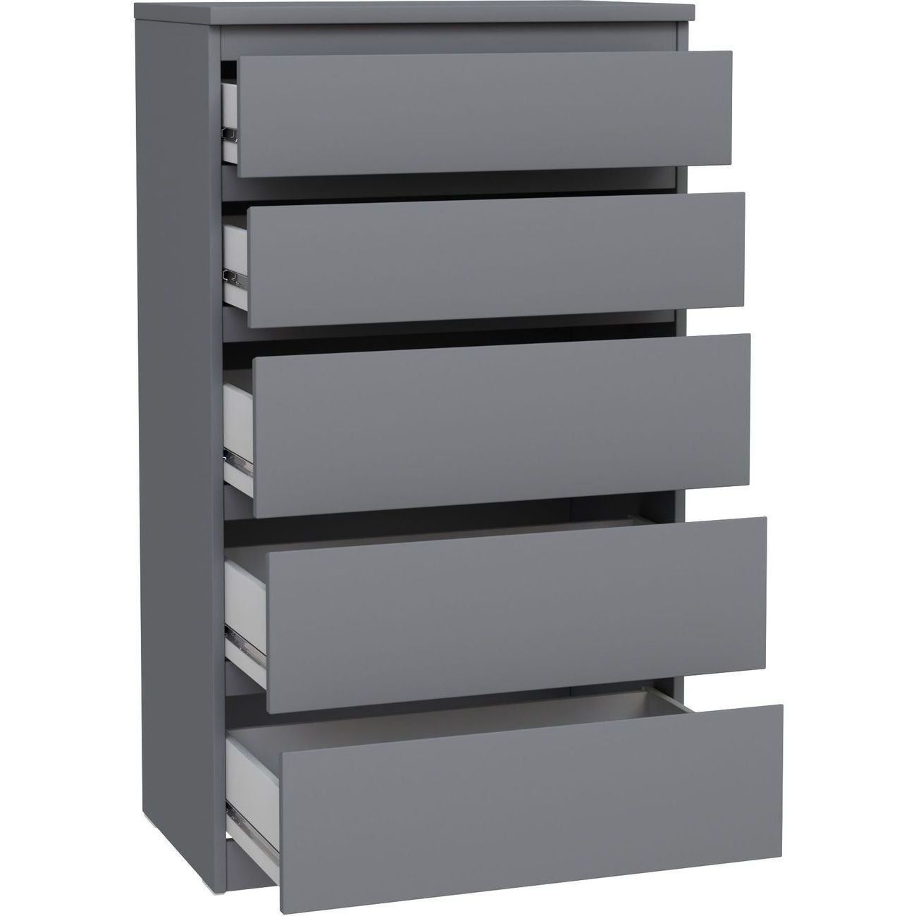 Комод Гуд Лакк Кастор 5 ящиков, серый