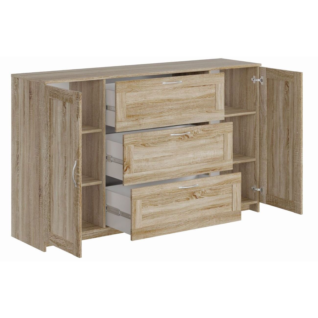 Тумба Гуд Лакк СИРИУС 2 двери и 3 ящика 156х95, дуб сонома
