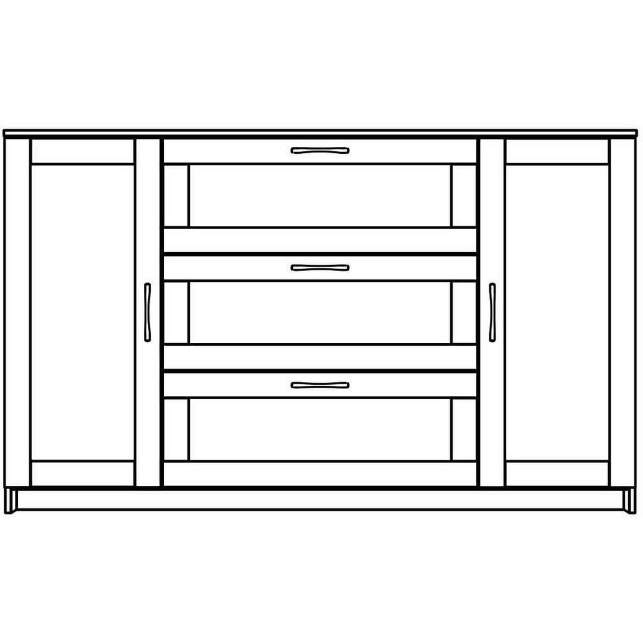 Тумба Гуд Лакк СИРИУС 2 двери и 3 ящика 156х95, дуб венге