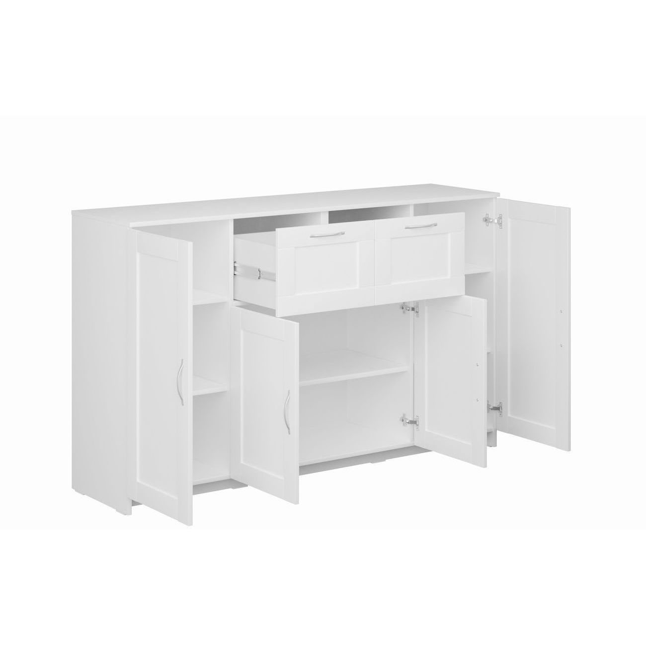 Тумба Гуд Лакк СИРИУС 4 двери и 2 ящика 156х95, белый