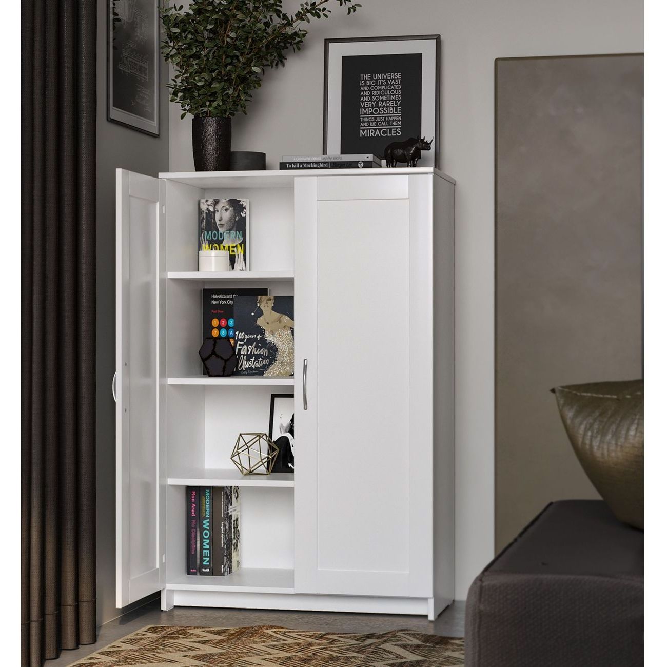 Тумба Гуд Лакк СИРИУС 2 двери 78х123, белый