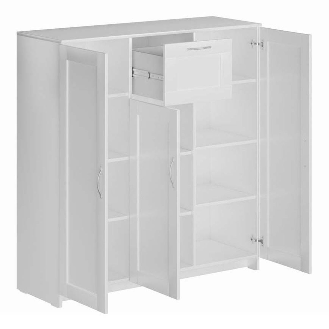 Тумба Гуд Лакк СИРИУС 3 двери и 1 ящик 117х123, белый