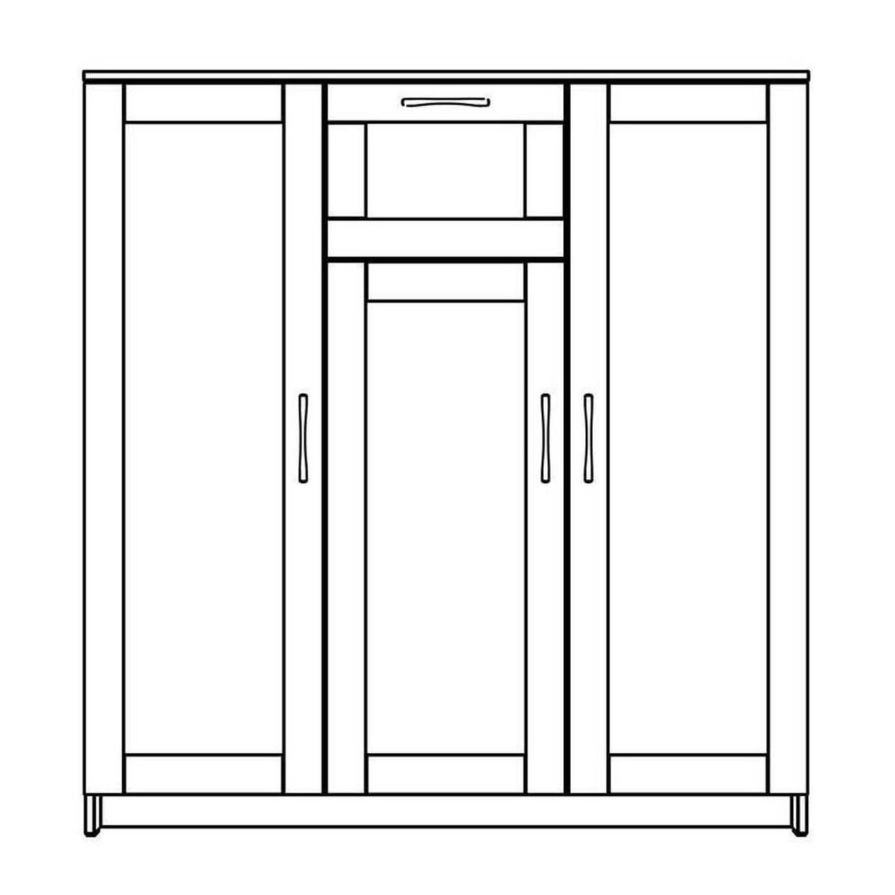 Тумба Гуд Лакк СИРИУС 3 двери и 1 ящик 117х123, белый