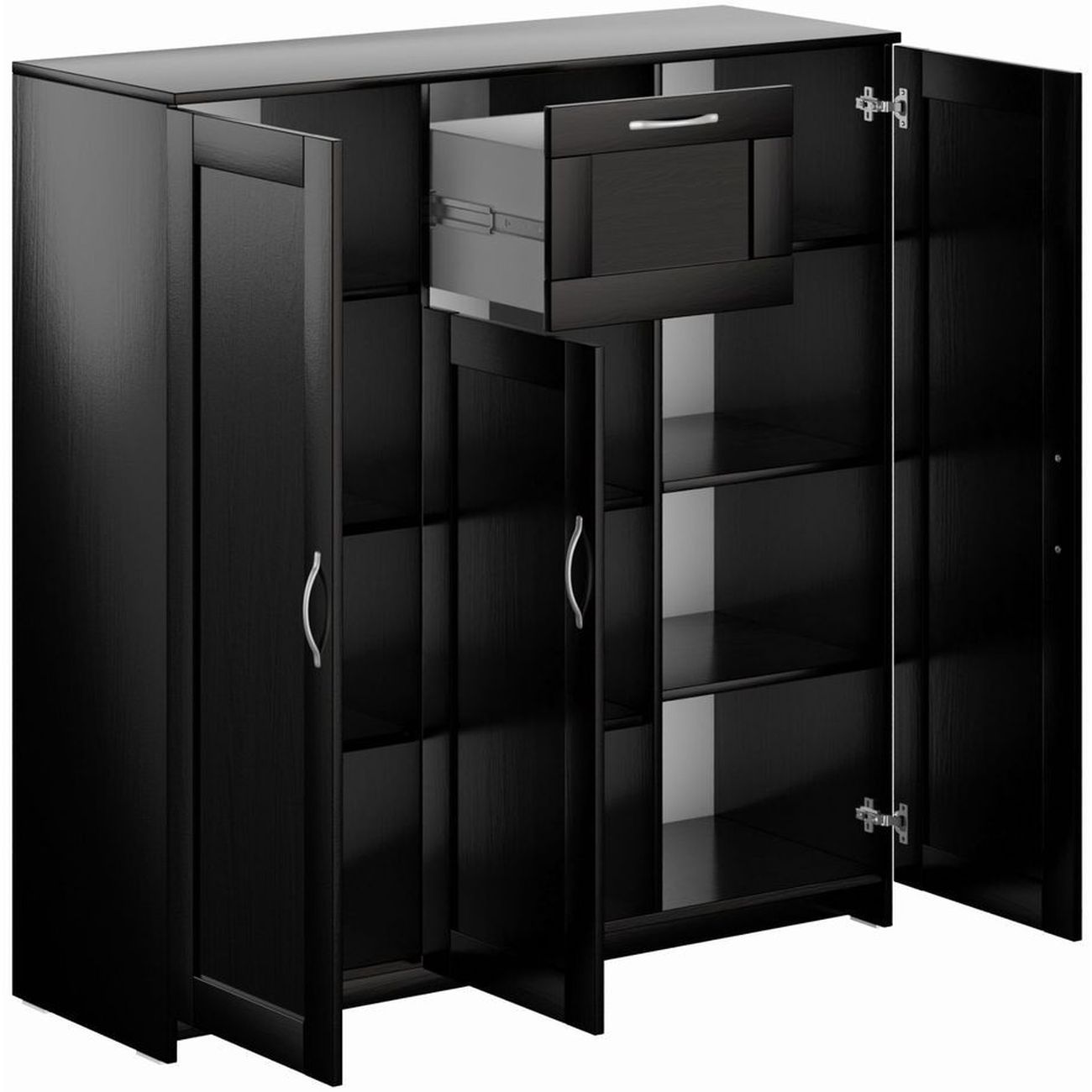 Тумба Гуд Лакк СИРИУС 3 двери и 1 ящик 117х123, дуб венге