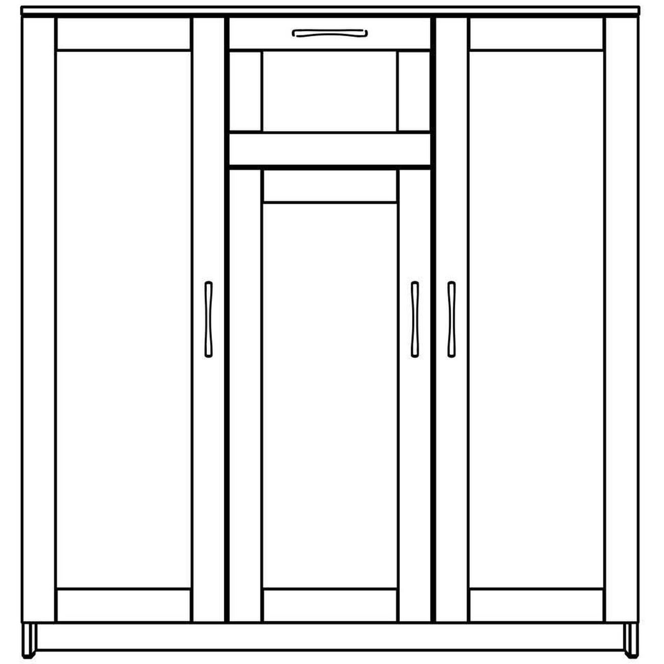 Тумба Гуд Лакк СИРИУС 3 двери и 1 ящик 117х123, дуб венге