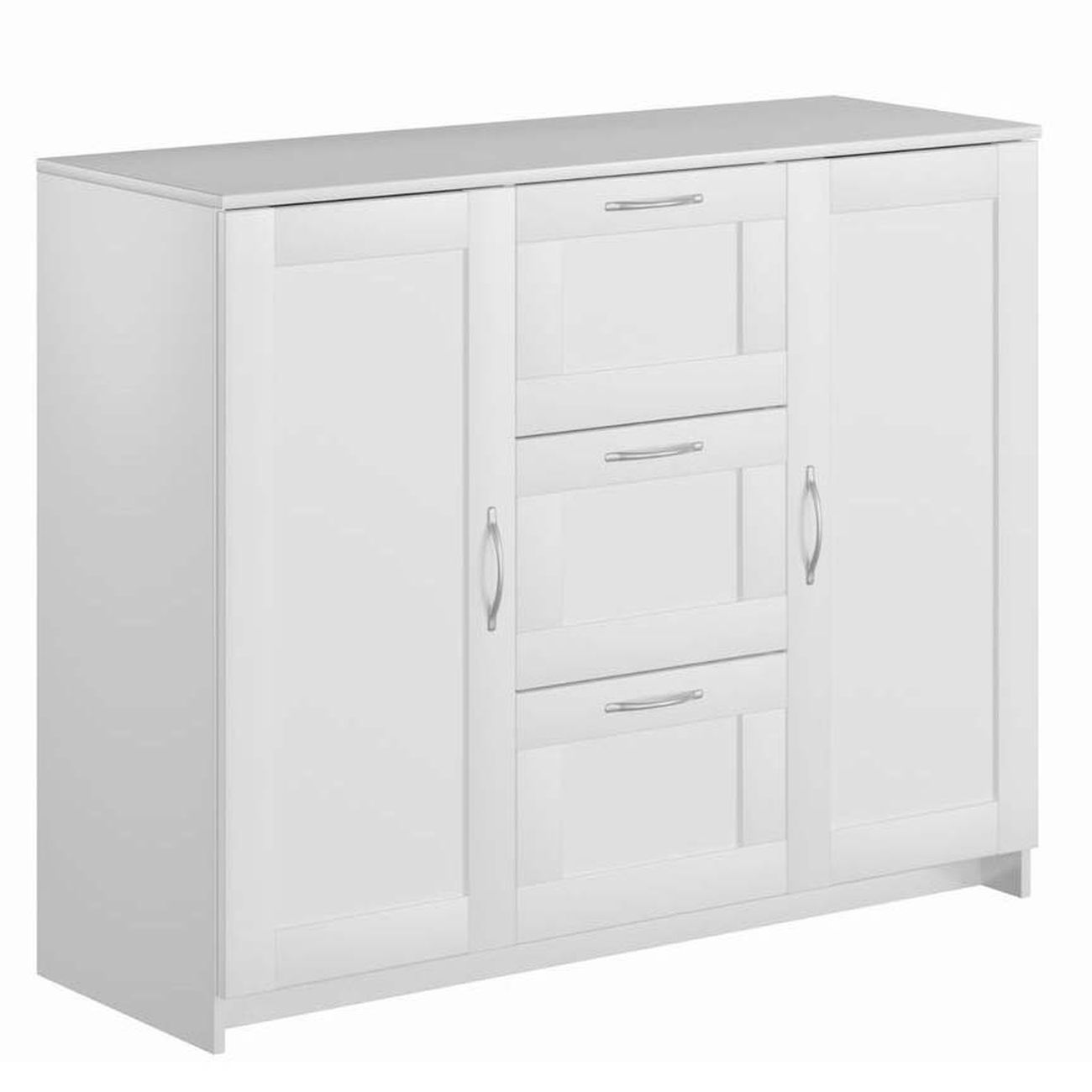 Тумба Гуд Лакк СИРИУС 2 двери и 3 ящика 117х95, белый
