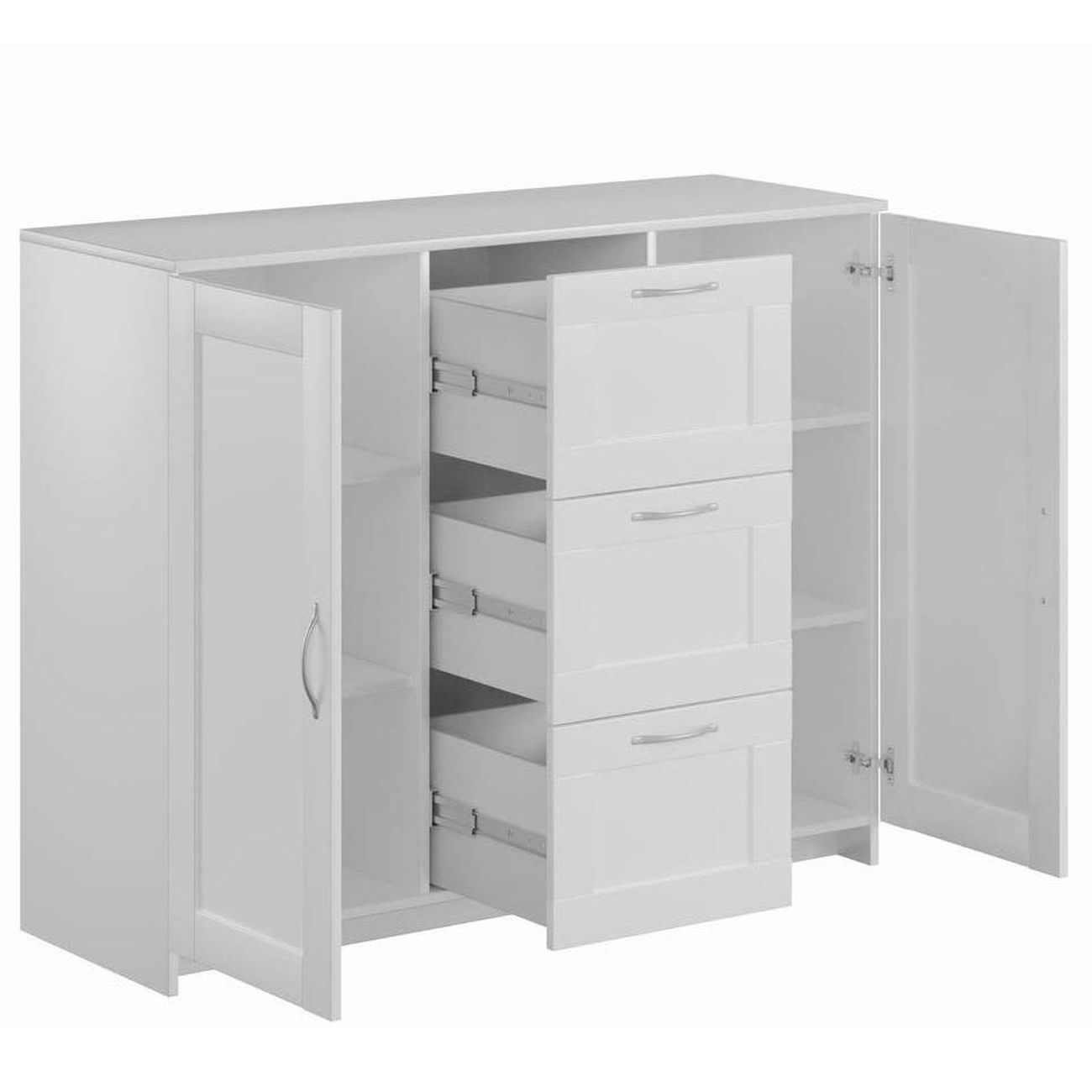 Тумба Гуд Лакк СИРИУС 2 двери и 3 ящика 117х95, белый