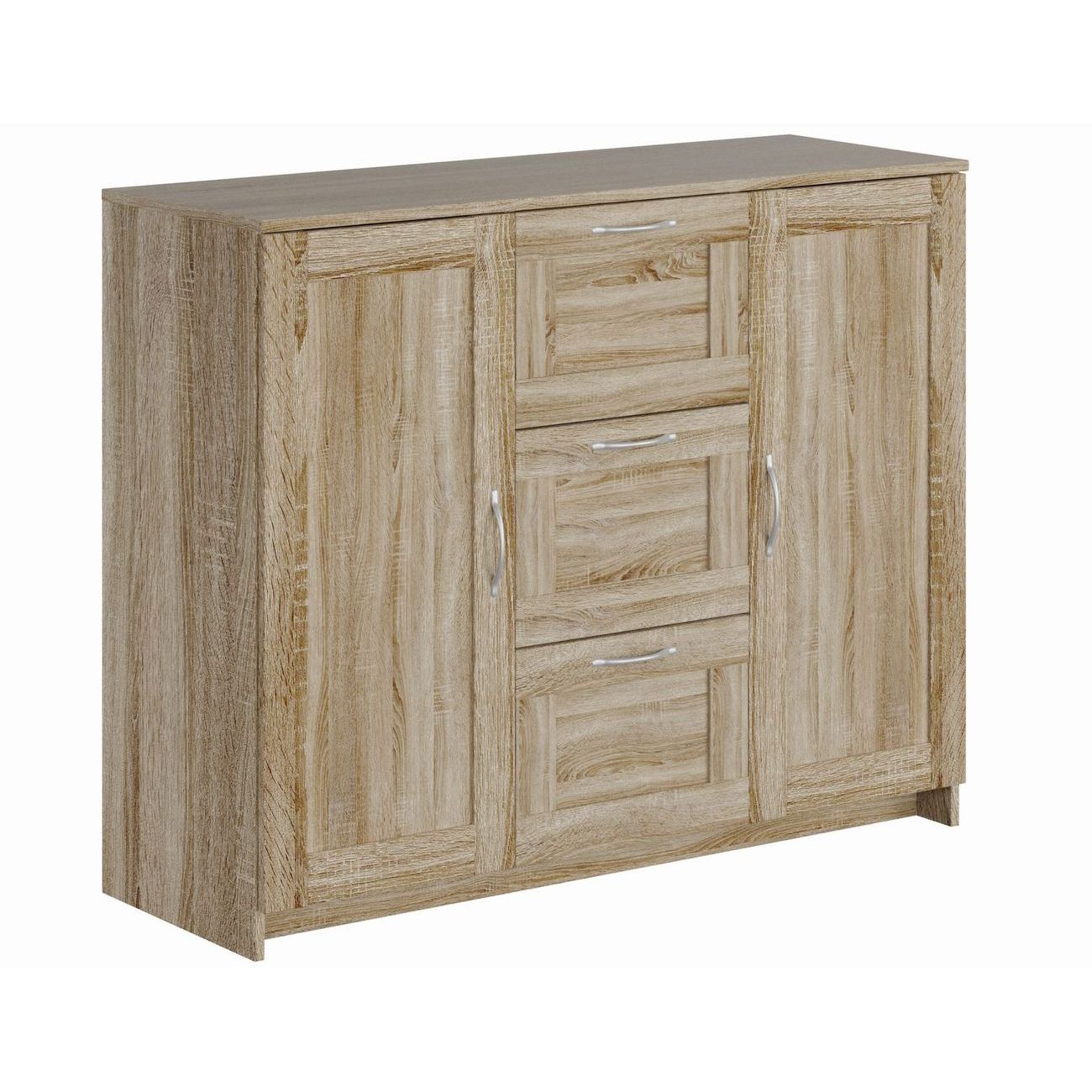 Тумба Гуд Лакк СИРИУС 2 двери и 3 ящика 117х95, дуб сонома