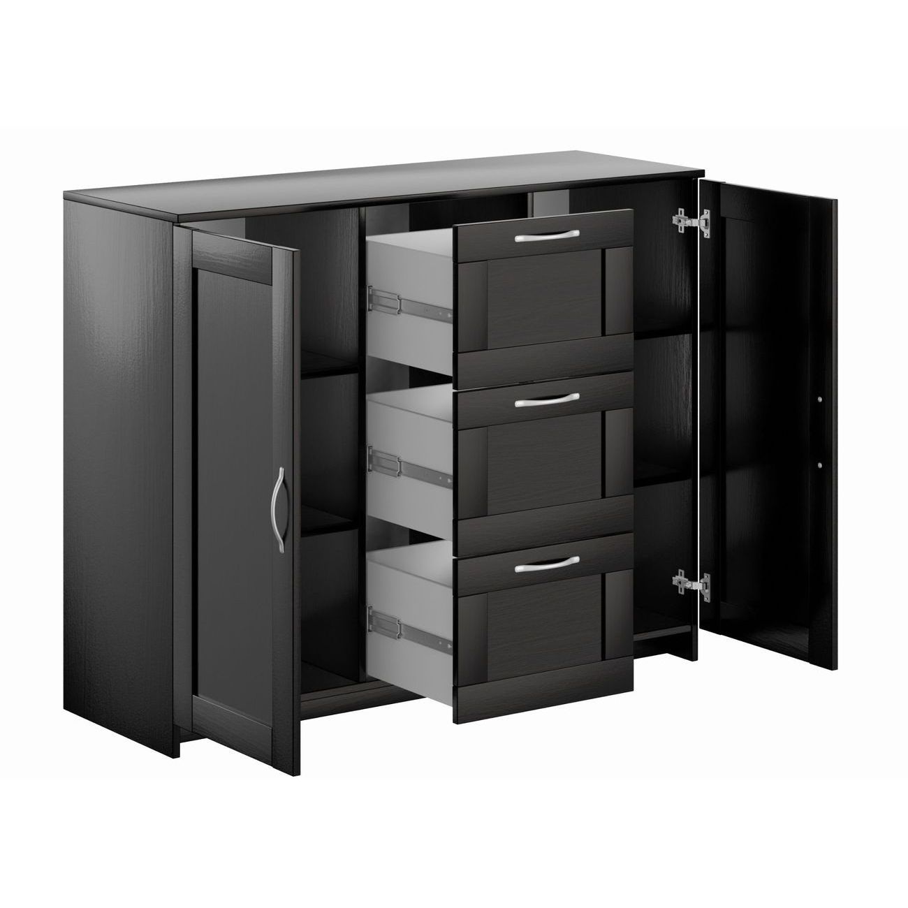 Тумба Гуд Лакк СИРИУС 2 двери и 3 ящика 117х95, дуб венге