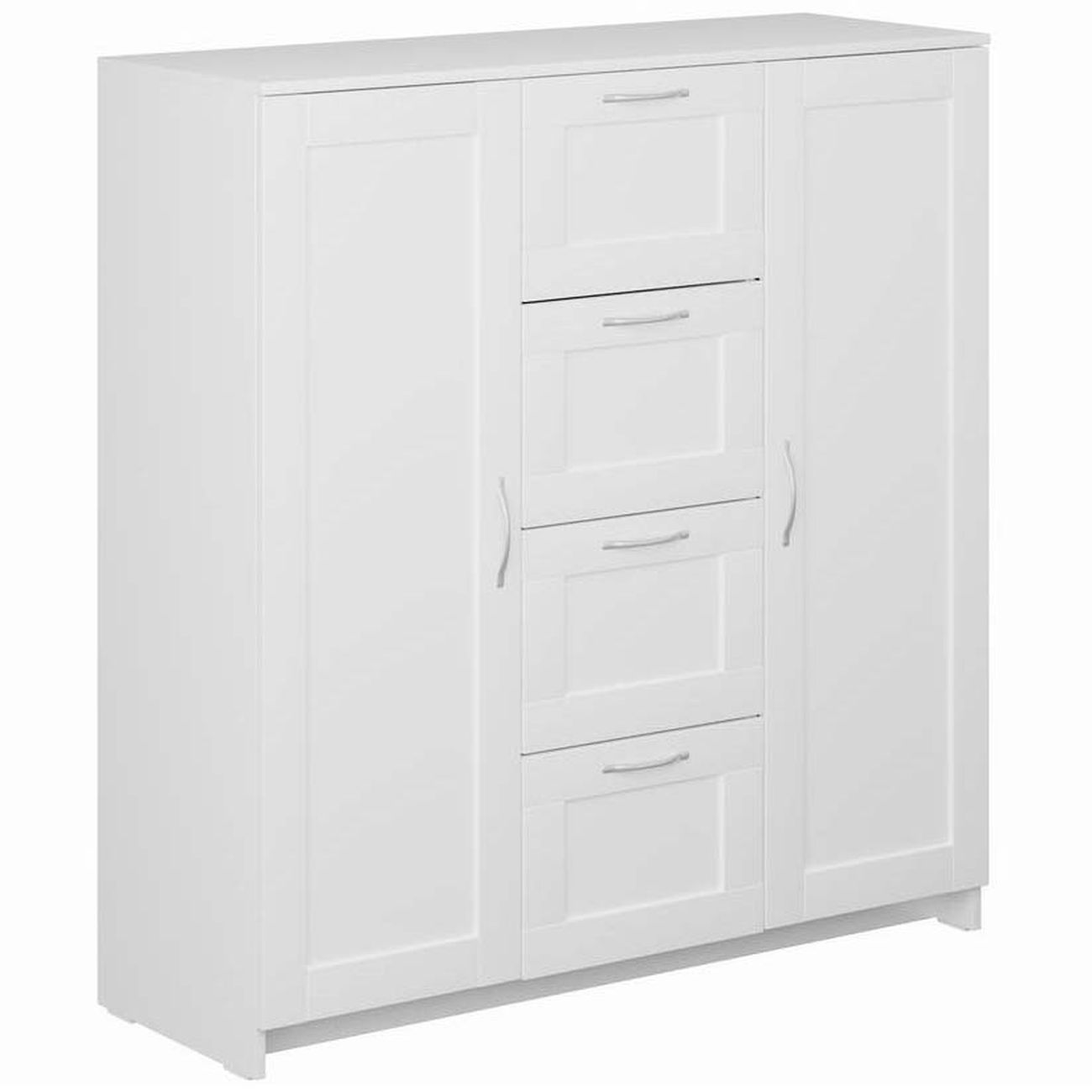 Тумба Гуд Лакк СИРИУС 2 двери и 4 ящика 117х123, белый