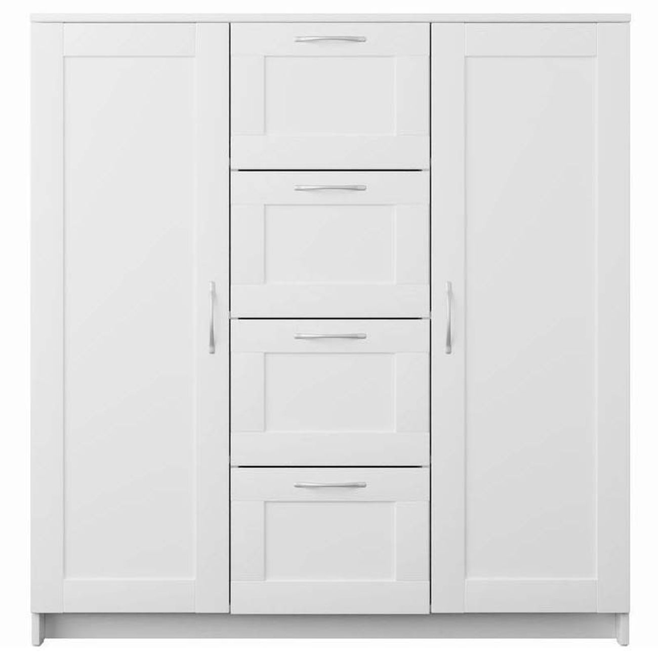 Тумба Гуд Лакк СИРИУС 2 двери и 4 ящика 117х123, белый