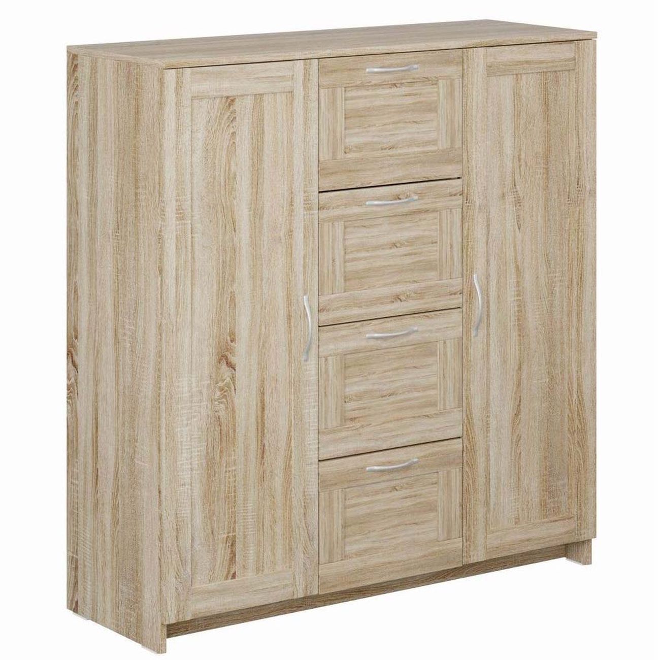 Тумба Гуд Лакк СИРИУС 2 двери и 4 ящика 117х123, дуб сонома