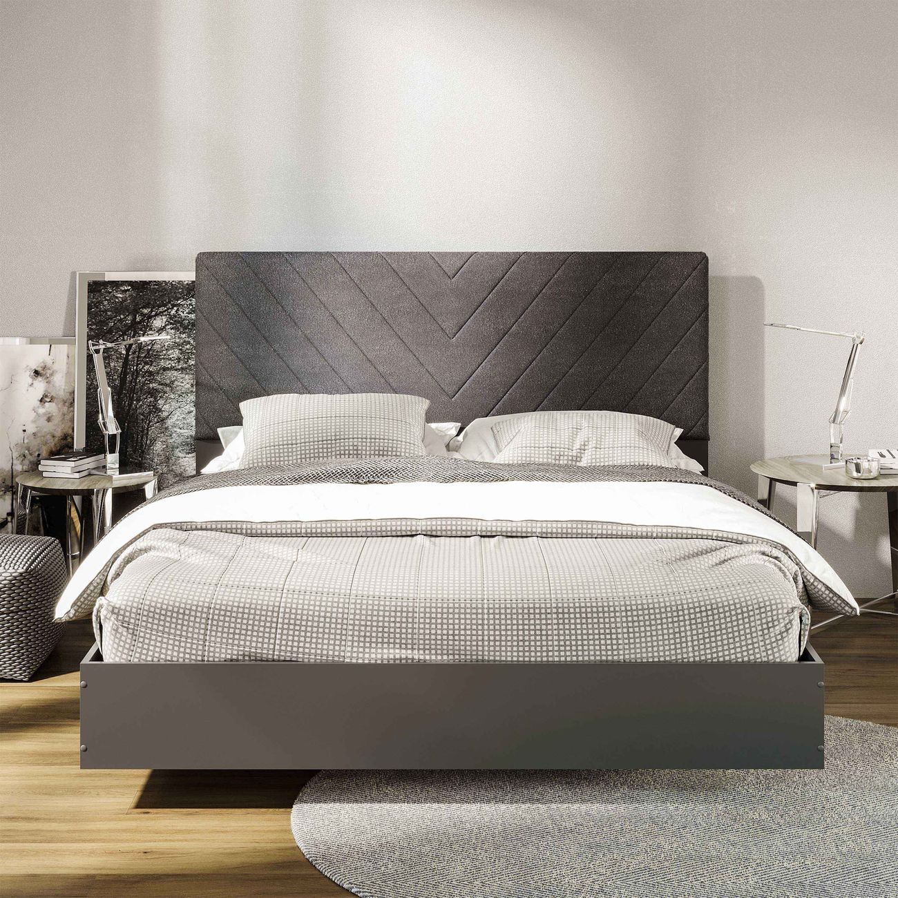 Кровать с мягким изголовьем Трия 266954