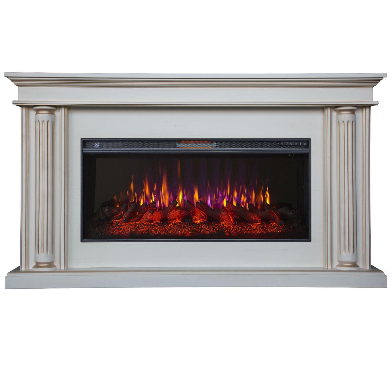 Камин электрический Inter Flame Элеганс40 Beige/Gold Patina Freespace40 LED FXQZ